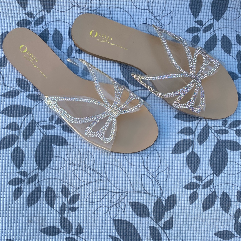 Rhinestone Butterfly Sandals